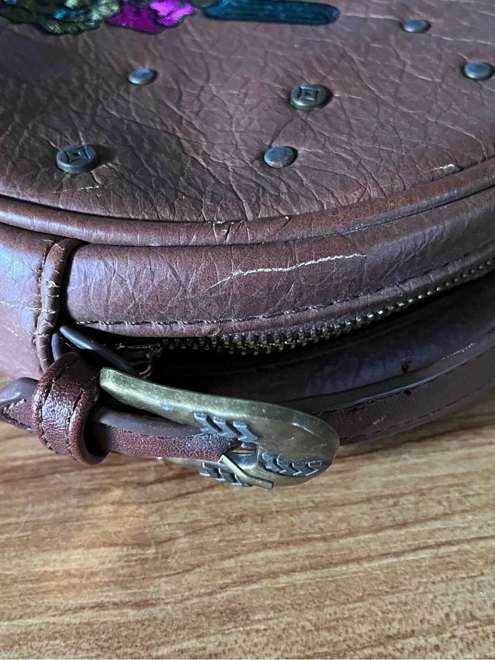 Southwestern Round Crossbody Bag